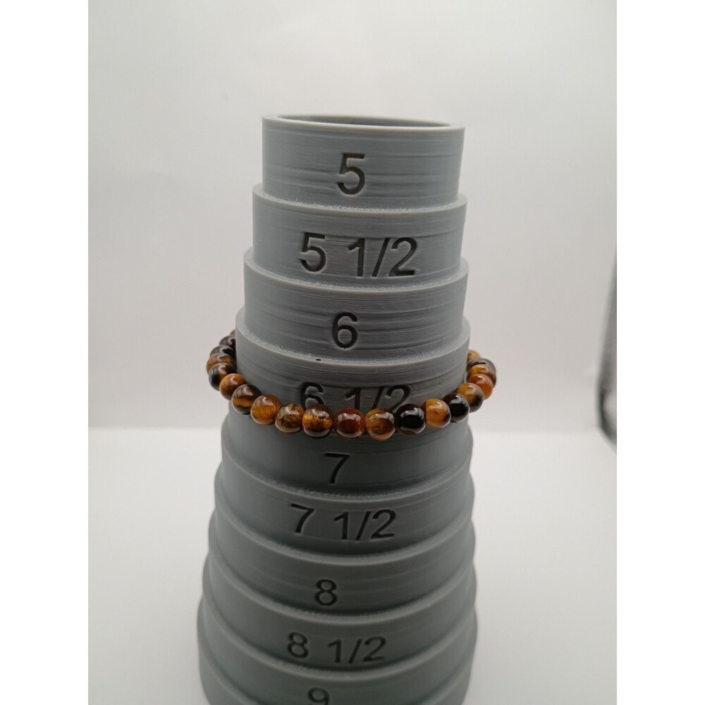 Mens Lot Of 4 Natural Stone Beaded Stretched Bracelets Size 6.5-7 Inches - Picture 3 of 5